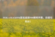 PUBG×BLACKPINK联名皮肤PDD限时开售，价格引热议！