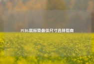 PUBG鼠标垫更佳尺寸选择指南