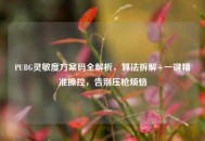 PUBG灵敏度方案码全解析，算法拆解+一键精准操控，告别压枪烦恼