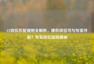 CF段位匹配规则全解析，哪些段位可与专家并肩？专家段位层级揭秘