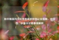 和平精英玛莎拉蒂载具皮肤     全指南，可行性、步骤及注意事项解析