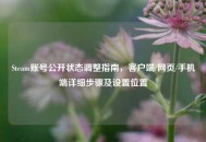 Steam账号公开状态调整指南，客户端/网页/手机端详细步骤及设置位置