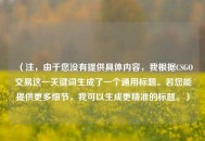 （注，由于您没有提供具体内容，我根据CSGO交易这一关键词生成了一个通用标题。若您能提供更多细节，我可以生成更精准的标题。）