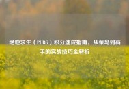 绝地求生（PUBG）积分速成指南，从菜鸟到高手的实战技巧全解析