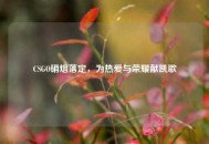 CSGO硝烟落定，为热爱与荣耀献凯歌