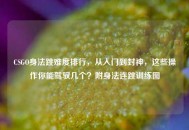 CSGO身法跳难度排行，从入门到封神，这些操作你能驾驭几个？附身法连跳训练图