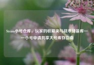 Steam小号仓库，玩家的收藏夹与战术储备库——小号申请共享大号库存指南