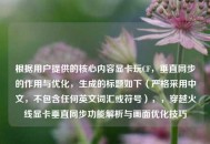 根据用户提供的核心内容显卡玩CF，垂直同步的作用与优化，生成的标题如下（严格采用中文，不包含任何英文词汇或符号），，穿越火线显卡垂直同步功能解析与画面优化技巧