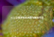 Steam云储存常见问题与解决     