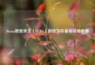 Steam绝地求生（PUBG）游戏文件备份详细教程