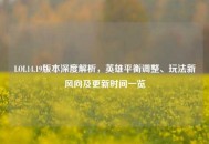 LOL14.19版本深度解析，英雄平衡调整、玩法新风向及更新时间一览