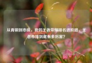 从青铜到市级，我的王者荣耀排名进阶路，王者市排到底有多厉害？