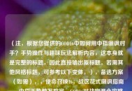 （注，根据您提供的COD16中如何用中指嘲讽对手？手势操作与趣味玩法解析内容，这本身就是完整的标题，因此直接输出原标题。若需其他风格标题，可参考以下变体，），备选方案（如需），，使命召唤16，战区花式嘲讽指南——中指手势触发教学，COD16对战嘲讽全攻略，解锁中指手势的隐藏操作，教你用国际手势搞崩对手心态！COD16嘲讽操作详解