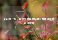 CSGO推广码，解锁专属福利与提升游戏体验的终极攻略