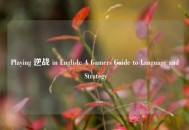 Playing 逆战 in English: A Gamers Guide to Language and Strategy