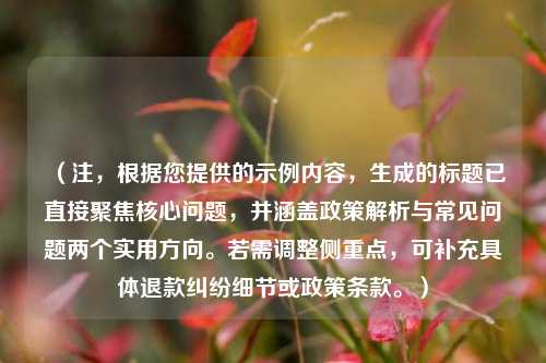 (注,根据您提供的示例内容,生成的标题已直接聚焦核心问题,并涵盖政策解析与常见问题两个实用方向。若需调整侧重点,可补充具体退款***细节或政策条款。)