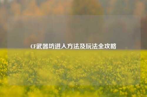 CF武器坊进入 *** 及玩法全攻略