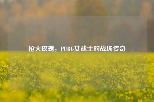 枪火玫瑰,PUBG女战士的战场传奇