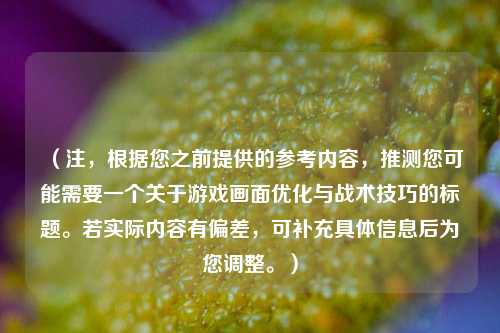 (注,根据您之前提供的参考内容,推测您可能需要一个关于游戏画面优化与战术技巧的标题。若实际内容有偏差,可补充具体信息后为您调整。)