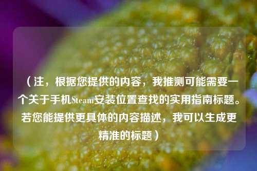 (注,根据您提供的内容,我推测可能需要一个关于手机Steam安装位置查找的实用指南标题。若您能提供更具体的内容描述,我可以生成更精准的标题)