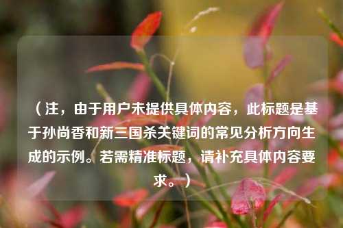 (注,由于用户未提供具体内容,此标题是基于孙尚香和新三国杀关键词的常见分析方向生成的示例。若需精准标题,请补充具体内容要求。)