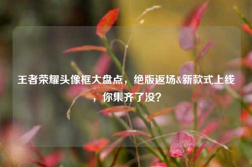 王者荣耀头像框大盘点,绝版返场&新款式上线,你集齐了没?