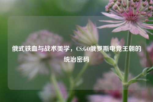 俄式铁血与战术美学,CS:GO俄罗斯电竞王朝的统治密码