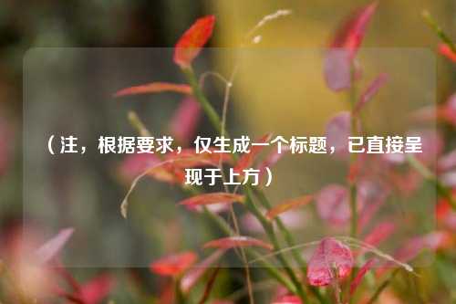 (注,根据要求,仅生成一个标题,已直接呈现于上方)