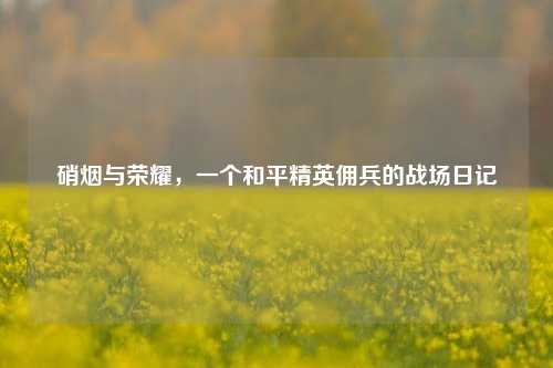 硝烟与荣耀,一个和平精英佣兵的战场日记