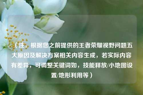 (注,根据您之前提供的王者荣耀视野问题五大原因及解决方案相关内容生成,若实际内容有差异,可调整关键词如,技能释放/小地图设置/地形利用等)