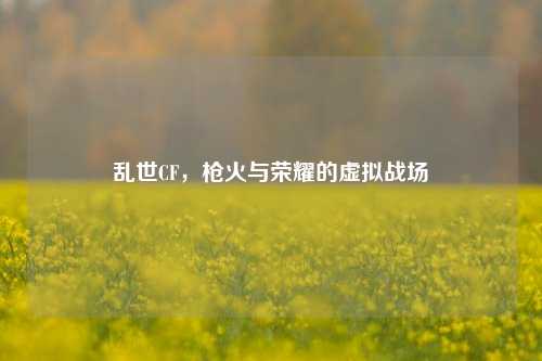 乱世CF,枪火与荣耀的虚拟战场