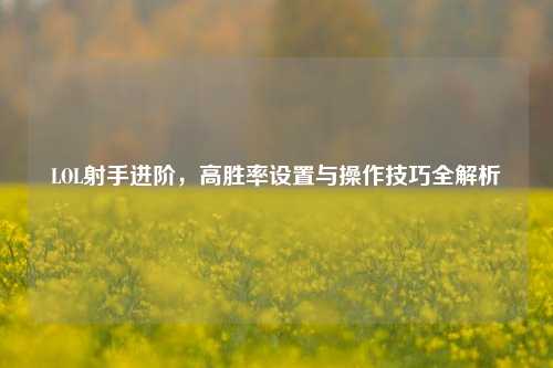 LOL射手进阶,高胜率设置与操作技巧全解析