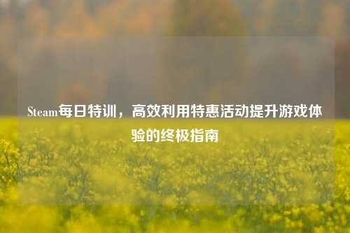 Steam每日特训,高效利用特惠活动提升游戏体验的终极指南