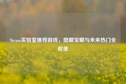 Steam实验室推荐游戏,隐藏宝藏与未来热门全收录