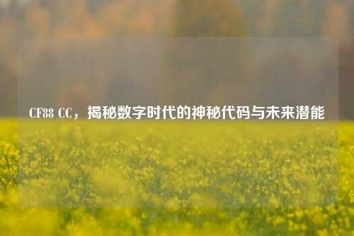 CF88 CC,揭秘数字时代的神秘代码与未来潜能