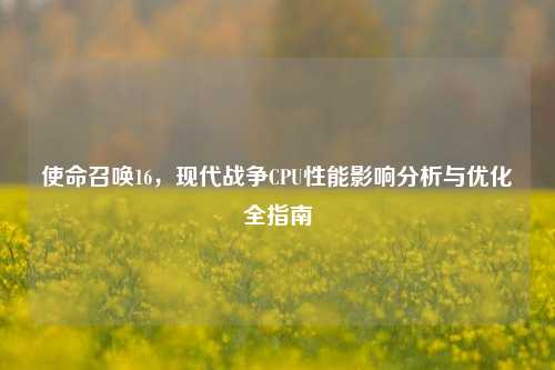 使命召唤16,现代战争CPU性能影响分析与优化全指南