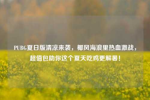 PUBG夏日版清凉来袭,椰风海浪里热血激战,超值包助你这个夏天吃鸡更解暑!