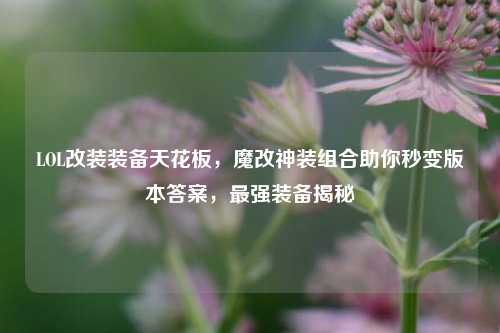 LOL改装装备天花板,魔改神装组合助你秒变版本答案,最强装备揭秘