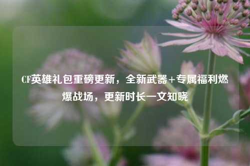 CF英雄礼包重磅更新,全新武器+专属福利燃爆战场,更新时长一文知晓