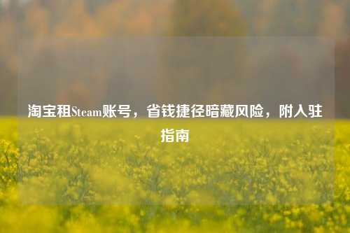 租Steam账号,省钱捷径暗藏风险,附入驻指南