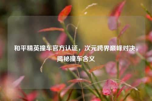 和平精英撞车官方认证,次元跨界巅峰对决,揭秘撞车含义