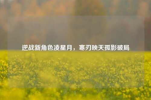 逆战新角色凌星月,寒刃映天孤影破局