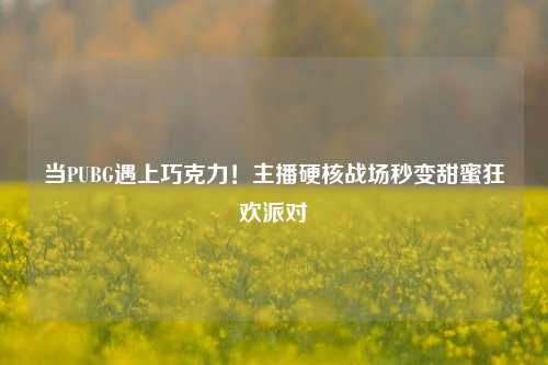 当PUBG遇上巧克力!主播硬核战场秒变甜蜜狂欢派对