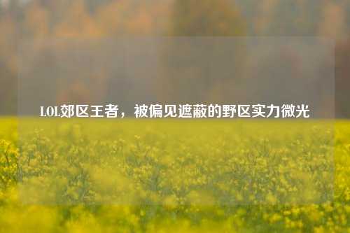 LOL郊区王者,被偏见遮蔽的野区实力微光