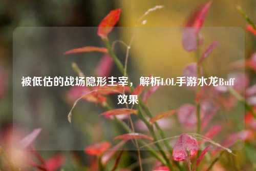 被低估的战场隐形主宰,解析LOL手游水龙Buff效果