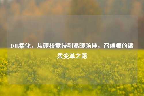 LOL柔化,从硬核竞技到温暖陪伴,召唤师的温柔变革之路