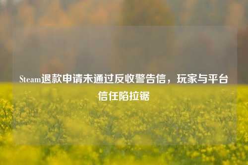 Steam退款申请未通过反收警告信,玩家与平台信任陷拉锯