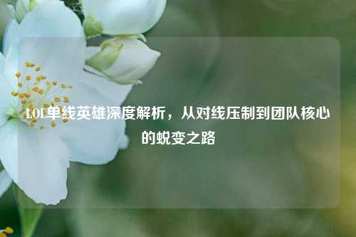 LOL单线英雄深度解析,从对线压制到团队核心的蜕变之路