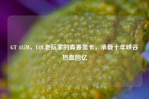 GT 415M,LOL老玩家的青春显卡,承载十年峡谷热血回忆