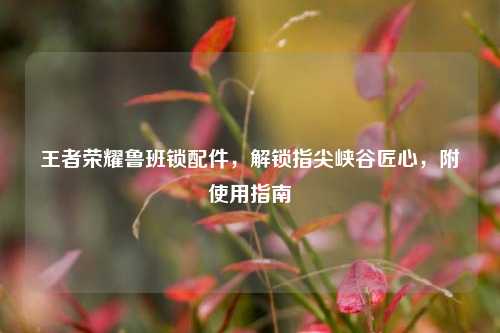 王者荣耀鲁班锁配件,解锁指尖峡谷匠心,附使用指南